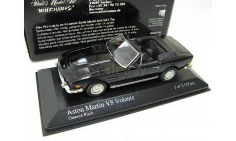 ASTON MARTIN V8 CABRIOLET 1987 BLACK, масштабная модель, 1:43, 1/43, Minichamps