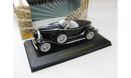 AUBURN BOAT TAIL Roadster Black and Silver 1933 г. SALE!, масштабная модель, IXO Museum (серия MUS), scale43