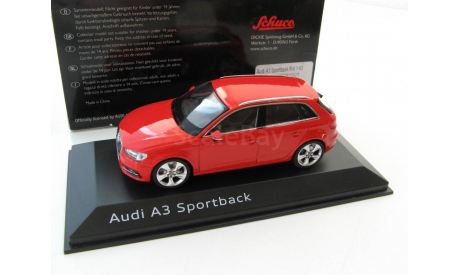 Audi A3 Sportback red 2012, масштабная модель, scale43, SCHUCO
