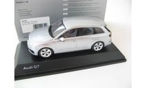 Audi Q7 foil silver 2015 г., масштабная модель, scale43, Spark