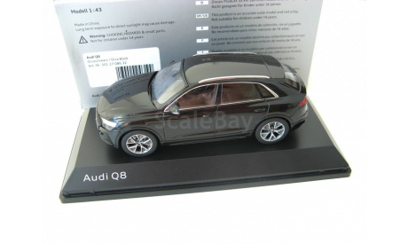 Audi Q8 orca black, масштабная модель, 1:43, 1/43, Norev