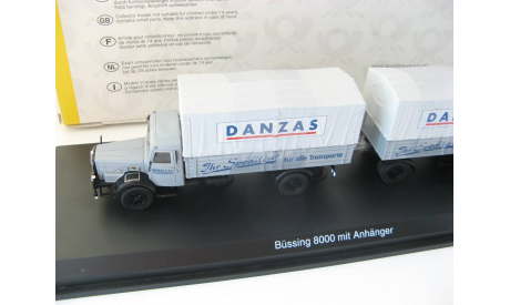 Büssing 8000 mit Anhanger ’Danzas’ Редчайший Шуко!, масштабная модель, Schuco, Bussing, scale43