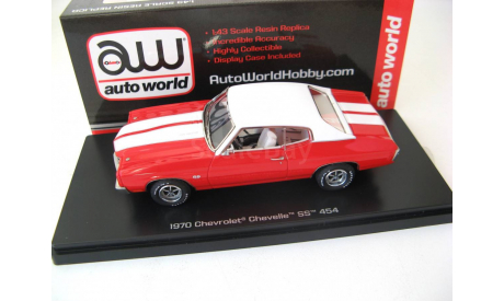 Chevrolet Chevelle SS 454 1970 white/red, масштабная модель, ERTL (Auto World), scale43