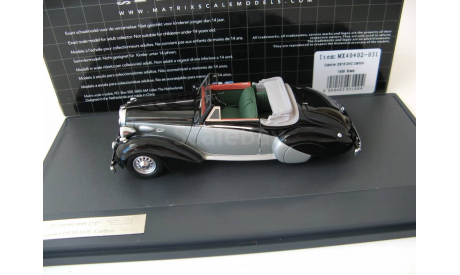 DAIMLER DB18 DHC Carlton 1938 Black/Silver, масштабная модель, scale43, Matrix