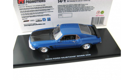 FORD Mustang Boss 302 1969 Acapulco Blue Metallic, масштабная модель, scale43, Highway 61