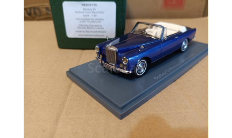BENTLEY SII Mulliner Park Ward blue metallic 1959, масштабная модель, scale43, Neo Scale Models