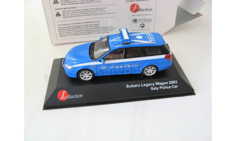 Subaru Legacy Wagon police Italy 2003 blue , масштабная модель, 1:43, 1/43, J-Collection