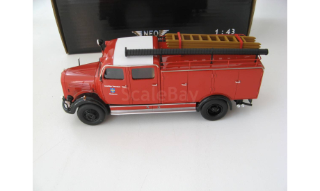 MERCEDES-BENZ LOK 315 TLF Fire Brigade Mühlacker (пожарный) 1960, масштабная модель, Neo Scale Models, scale43