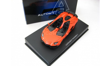 Lamborghini Aventador J Roadster 2012 orange/black, масштабная модель, scale43, Autoart