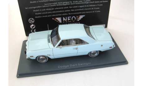 Dodge Dart Swinger 1973 light blue, масштабная модель, Neo Scale Models, scale43