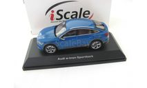 Audi e-tron sportback 2020 antigua blue, масштабная модель, iScale, scale43