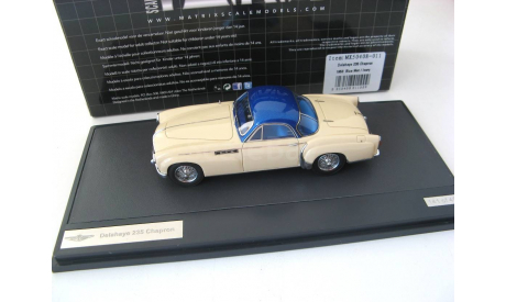 DELAHAYE 235 Chapron Coupe 1953 White/Blue, масштабная модель, scale43, Matrix