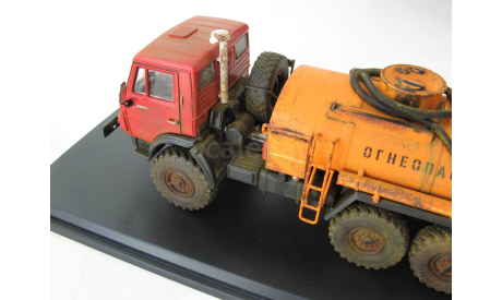 КаМАЗ-4310 АЦ-7 красный/оранжевый со следами эксплуатации, масштабная модель, ПАО КАМАЗ, scale43