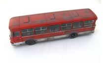ЛиАЗ-677М городской красный/белый со следами эксплуатации, масштабная модель, scale43, AVD Models