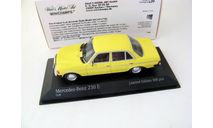 Mercedes-Benz 230 E (W123) 1982 yellow, масштабная модель, scale43, Minichamps