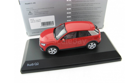 Audi Q2 tango red, масштабная модель, iScale, scale43