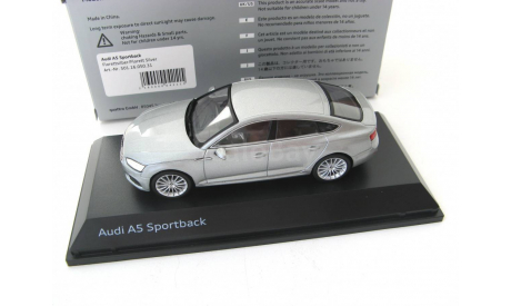 Audi A5 Sportback 2017 florett silver, масштабная модель, scale43, Spark