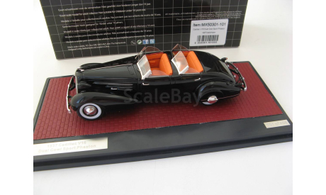 Cadillac V16 Dual Sport Phaeton, roof open 1937 black, масштабная модель, Matrix, scale43