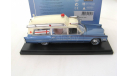 CADILLAC S&S High Top Ambulance (скорая медицинская помощь) 1966 Metallic Blue/White, масштабная модель, Neo Scale Models, scale43