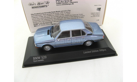 BMW 520 1974 fjord blue metallic, масштабная модель, Minichamps, scale43