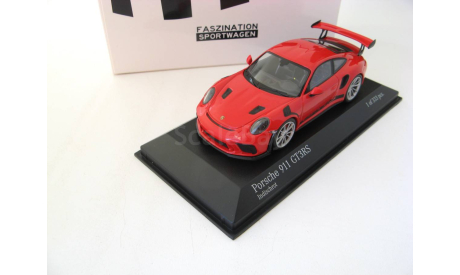 Porsche 911 (991 II) GT3 RS with silver wheels 2018 red, масштабная модель, scale43, Minichamps