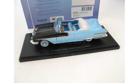 PONTIAC STAR CHIEF Convertible 1956 Black/Blue RARE!, масштабная модель, 1:43, 1/43, Neo Scale Models