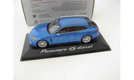 Porsche Panamera 4S Diesel 2017 blue metallic, масштабная модель, scale43, Minichamps