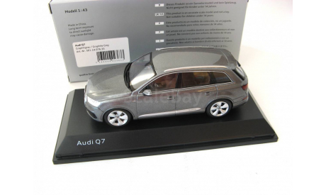 Audi Q7 2015 graphite grey, масштабная модель, 1:43, 1/43, Spark