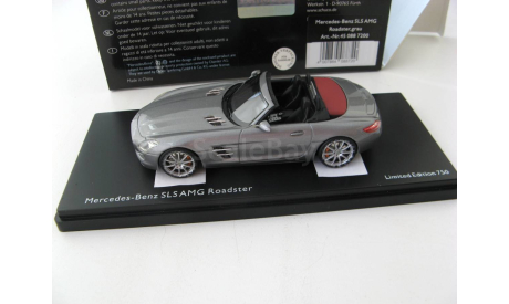 MERCEDES-BENZ SLS AMG Roadster (R197) 2011 Grey Metallic, масштабная модель, scale43, Schuco