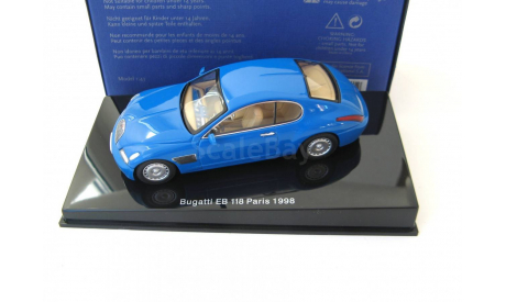 Bugatti EB 118 Paris Motorshow 1998 (french racing blue), масштабная модель, Autoart, scale43