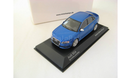 Audi RS4 2004 blue metallic, масштабная модель, scale43, Minichamps
