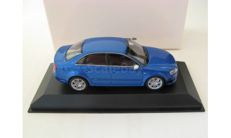 Audi RS4 2004 blue metallic, масштабная модель, scale43, Minichamps