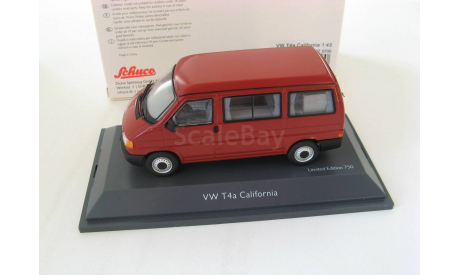 VW T4a California Red, масштабная модель, Schuco, Volkswagen, scale43