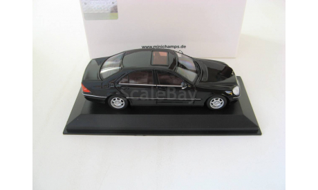 Mercedes-Benz S-Class V220 1998 black, масштабная модель, 1:43, 1/43, Minichamps