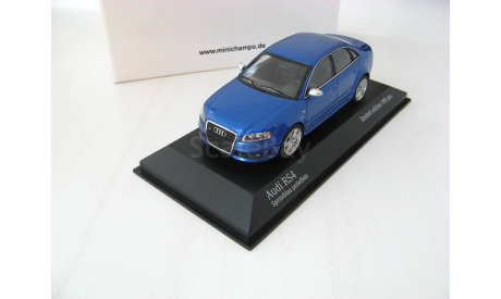 Audi RS4 2004 blue metallic, масштабная модель, scale43, Minichamps