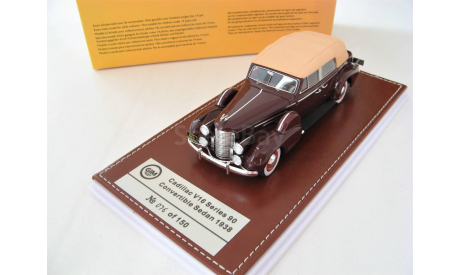 Cadillac V16 Series 90 Sedan Convertible 1938 darkred brown, масштабная модель, scale43, GLM