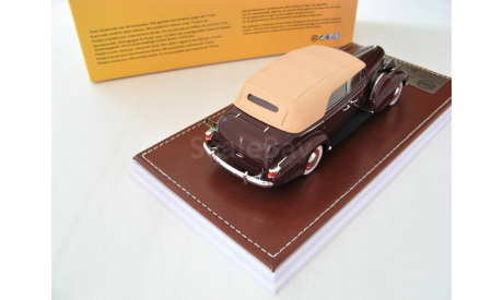 Cadillac V16 Series 90 Sedan Convertible 1938 darkred brown, масштабная модель, scale43, GLM