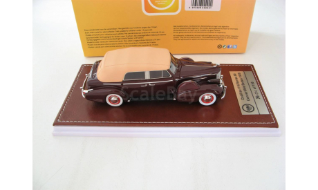 Cadillac V16 Series 90 Sedan Convertible 1938 darkred brown, масштабная модель, scale43, GLM