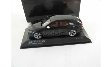 Audi RS 6 Avant 2019 black metallic, масштабная модель, Minichamps, scale43