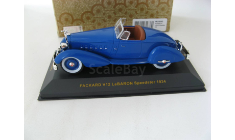 PACKARD V12 LeBARON Speedster Blue 1934 г., масштабная модель, scale43, IXO Museum (серия MUS)