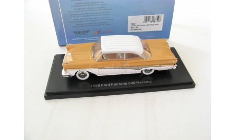 Ford Fairlane 500 Hardtop 1958 light brown/white, масштабная модель, Neo Scale Models, scale43