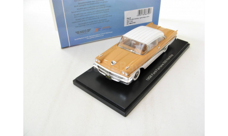 Ford Fairlane 500 Hardtop 1958 light brown/white, масштабная модель, Neo Scale Models, scale43