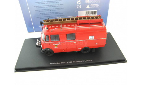 MERCEDES-BENZ L319 Box Wagon ’Feuerwehr Luebeck’ (пожарный) 1961, масштабная модель, scale43, Neo Scale Models