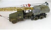 КрАЗ-257 автокран КС-4561 со следами эксплкатации, масштабная модель, AVD Models, scale43