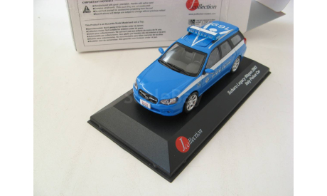 Subaru Legacy Wagon police Italy 2003 blue , масштабная модель, scale43, J-Collection