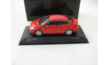 Opel Astra 4-door red 2012, масштабная модель, Minichamps, scale43