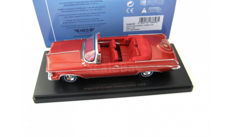 Imperial Crown convertible 1963 red metallic, масштабная модель, scale43, Neo Scale Models