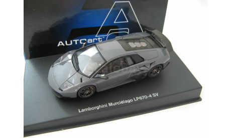 Lamborghini Murcielago LP670-4 SV 2009 (grey), масштабная модель, 1:43, 1/43, Autoart