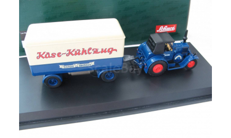 Lanz Eilbulldog 2-Achs-Anhanger ’Kase-Kuhlzug’ Редкий Шуко!, масштабная модель, 1:43, 1/43, SCHUCO