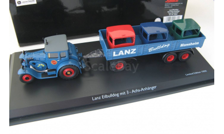 Lanz Eilbulldog mit 3-Achs-Anhanger ’Lanz Mannheim’ Редкий Шуко!, масштабная модель, 1:43, 1/43, SCHUCO